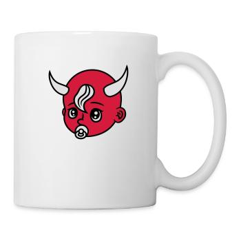head face evil devil demon hell devil satan crawli - Mug - white - Right