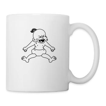 cri en colère pleurer hurlement en colère flamboya - Mug blanc - blanc - Droite