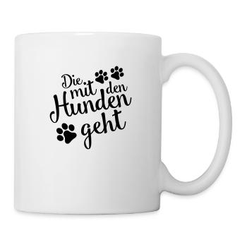 hunden geht die mit design - Tasse - Weiß - Rechts