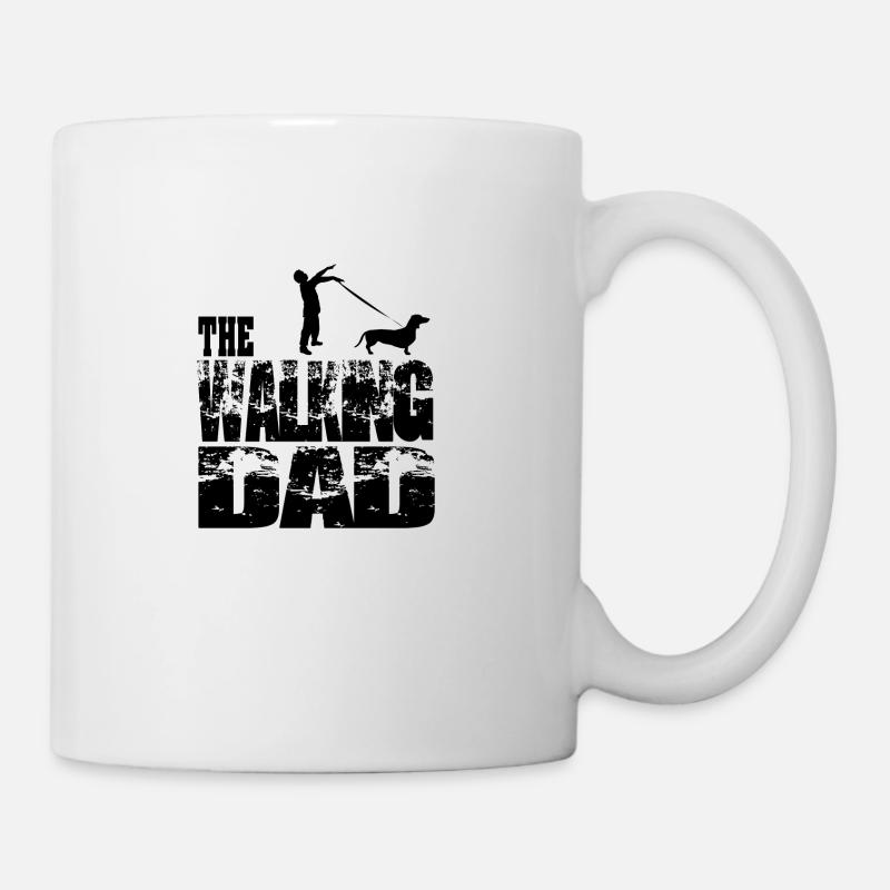 Le papa qui marche Zombie with Dachshund - Mug blanc - blanc