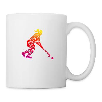 Maori Feld Hockey Mädchen Tribal Tattoo Geschenk - Tasse - Weiß - Rechts