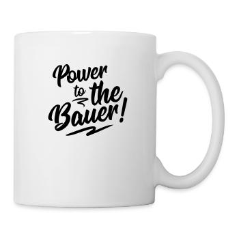 bauer to the power design - Tasse - Weiß - Rechts