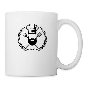 cook design beard - Tasse - Weiß - Rechts