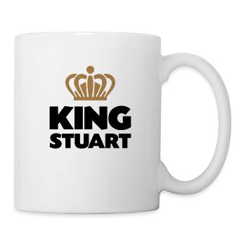 King stuart name thing crown - Mug - white - Right