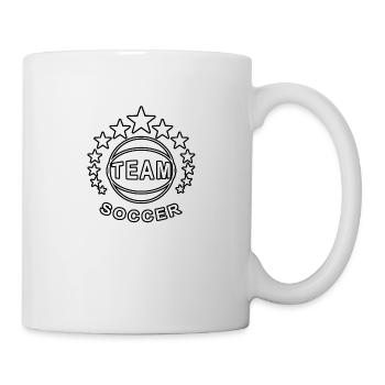 Équipe de football - Mug blanc - blanc - Droite