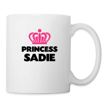 Princess sadie name thing crown - Mug - white - Right