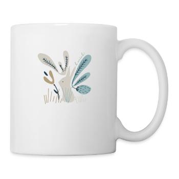 Rabbit in winter wonderland - Mug - white - Right