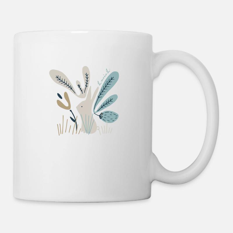 Rabbit in winter wonderland - Mug - white
