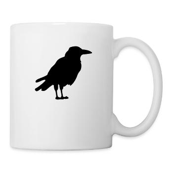 Krähe - Tasse - Weiß - Rechts