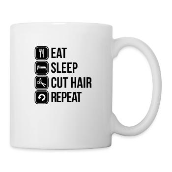 Friseur - Tasse - Weiß - Rechts