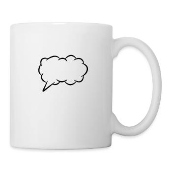 Sprechblase Gedankenblase - Tasse - Weiß - Rechts