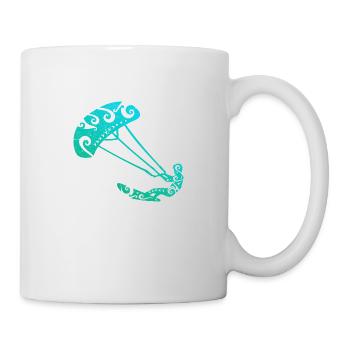 Maori Kitesurfer Tribal Tattoo Geschenkidee - Tasse - Weiß - Rechts