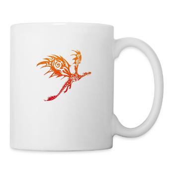 Idée de cadeau drôle d'animaux de dragon rouge - Mug blanc - blanc - Droite