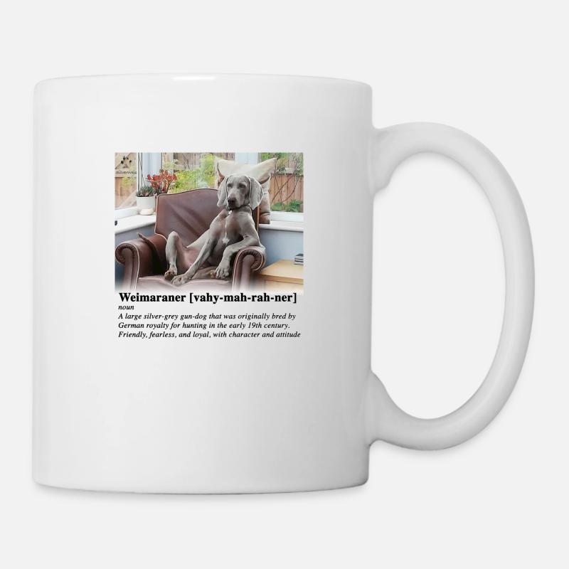 Weimaraner mit Attitude - Tasse - Weiß