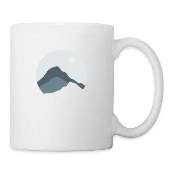 Mountains landscape gift hiking travel silhouett - Mug - white - Right