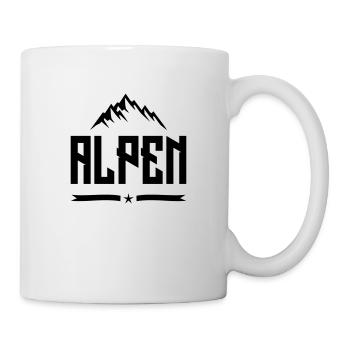 alpen design berge - Tasse - Weiß - Rechts