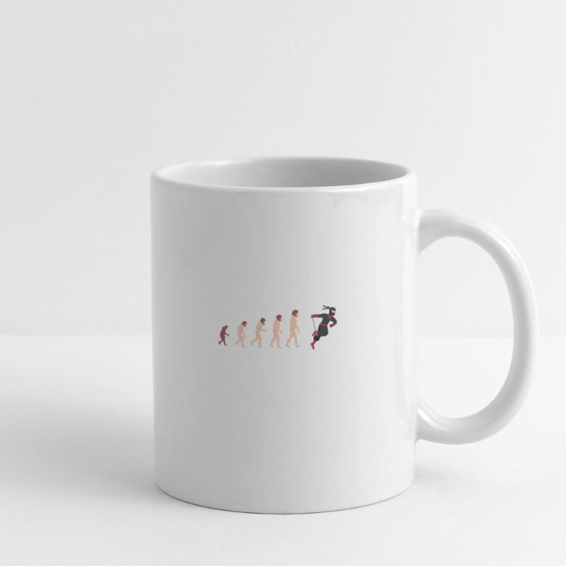 Human Evolution Ninja Fan Funny Gift Idea Mug