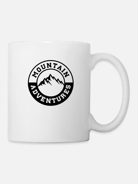 mountain adventures design - Tasse - Weiß