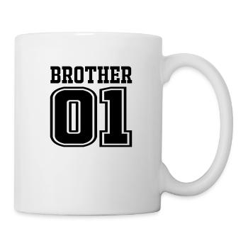 frère - Mug blanc - blanc - Droite