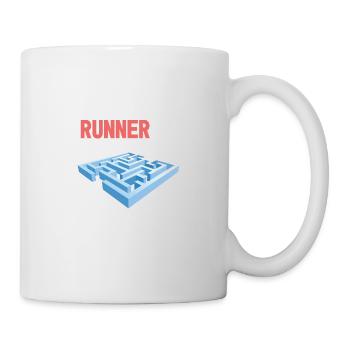 MAZE Labyrinth RUNNER race 2 jog parkour - Mug blanc - blanc - Droite