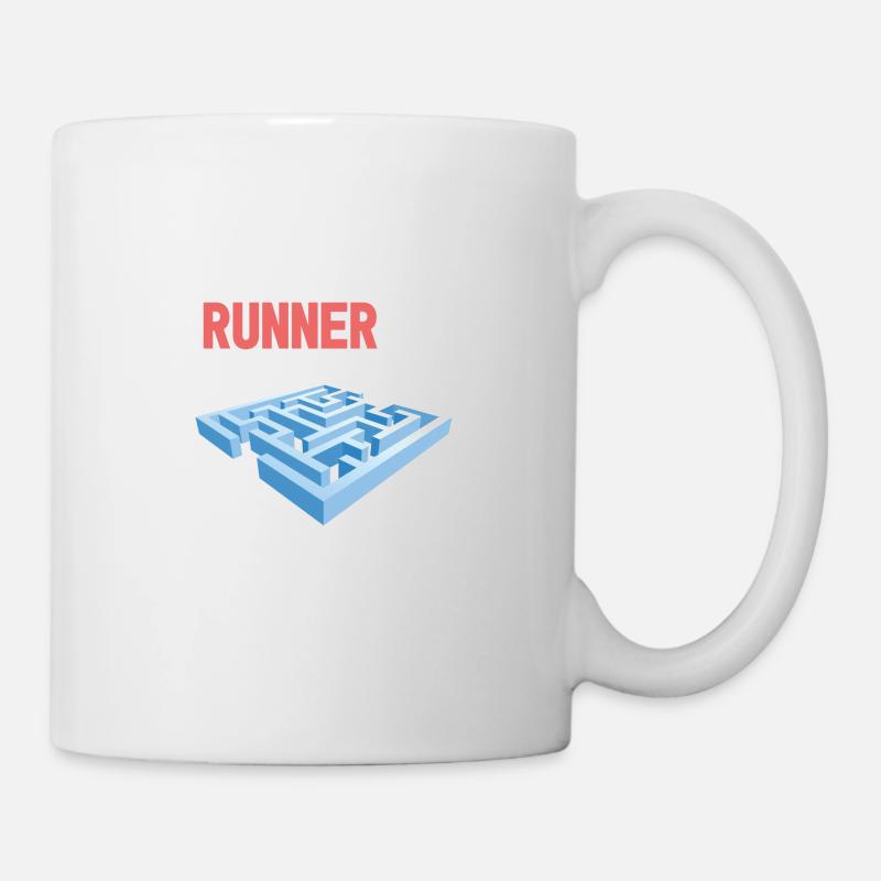 MAZE Labyrinth RUNNER race 2 jog parkour - Mug blanc - blanc