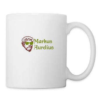 Stoiker Marcus Aurelius Stoizismus Lustig Geschenk - Tasse - Weiß - Rechts