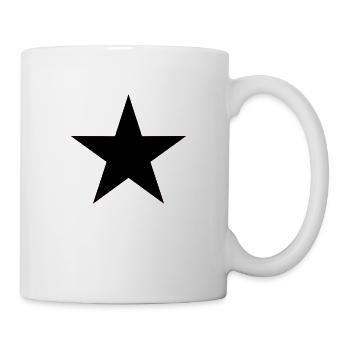 Schwarzer Stern - Tasse - Weiß - Rechts