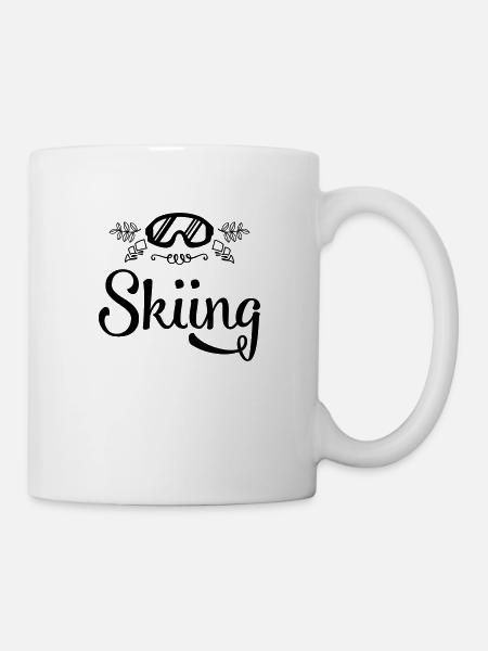 skiing ski - Tasse - Weiß