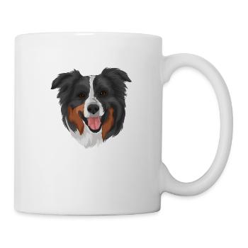 Australian Shepherd 2 head - Mug - white - Right