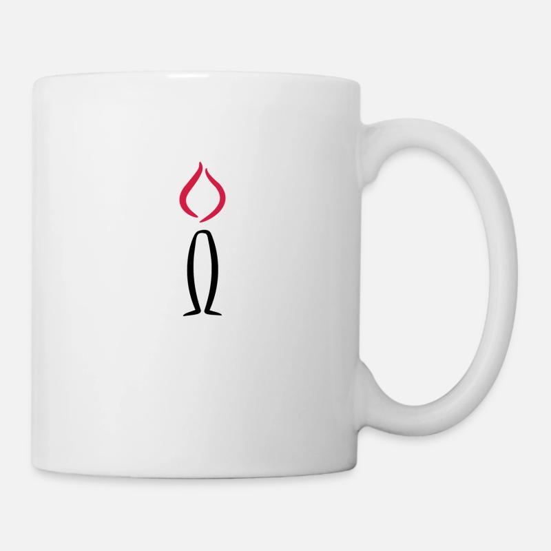 Kerze - Tasse - Weiß
