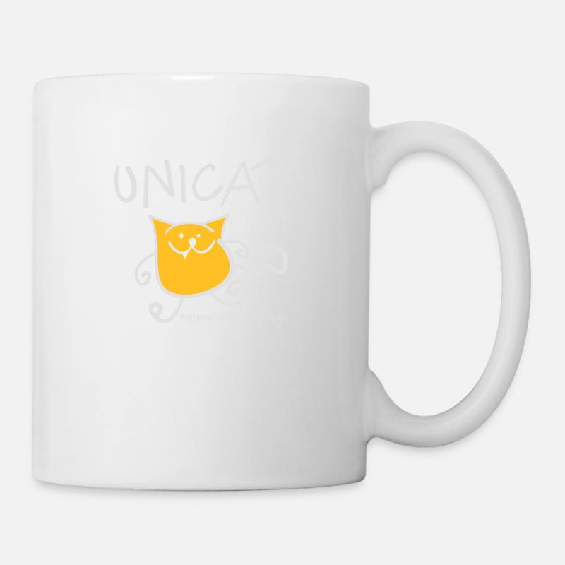 Katze als Unicat (b) - Tasse - Weiß