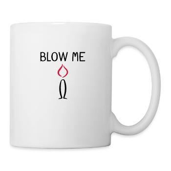 Souffle-moi une bougie - Mug blanc - blanc - Droite
