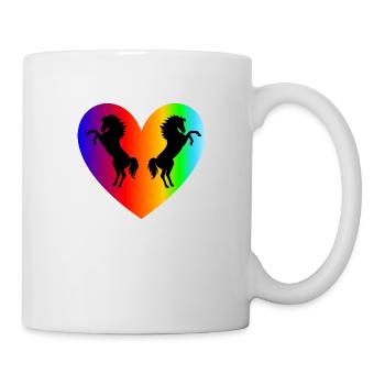 rising horses - horse love - horses gift - Mug - white - Right