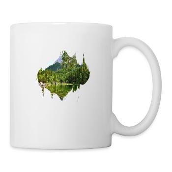 Farbfleck Splash Naturlandschaft - Tasse - Weiß - Rechts