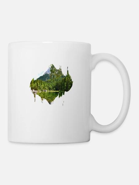 Farbfleck Splash Naturlandschaft - Tasse - Weiß