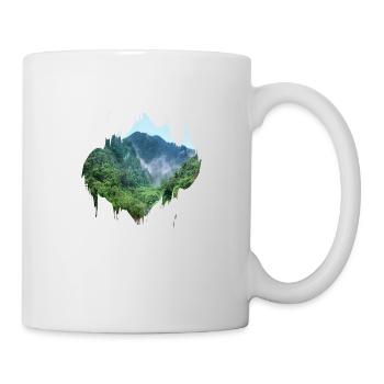 Regenwald Urwald Amazonas Farbfleck Geschenk - Tasse - Weiß - Rechts