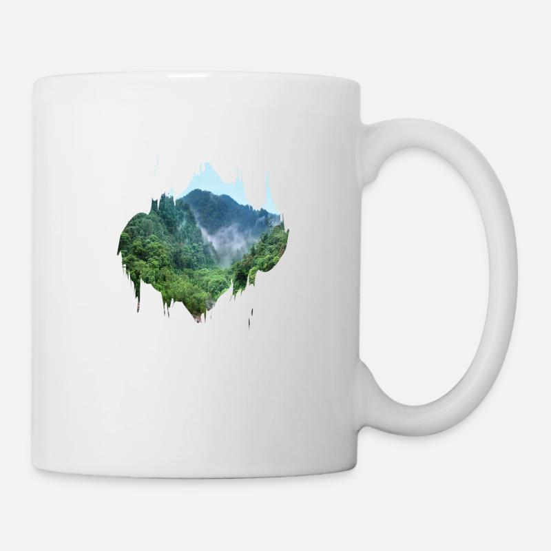 Regenwald Urwald Amazonas Farbfleck Geschenk - Tasse - Weiß
