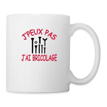 J'peux pas j'ai bricolage - Mug blanc - blanc - Droite