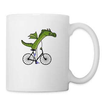 sportlicher Drache - Tasse - Weiß - Rechts
