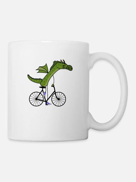 sportlicher Drache - Tasse - Weiß