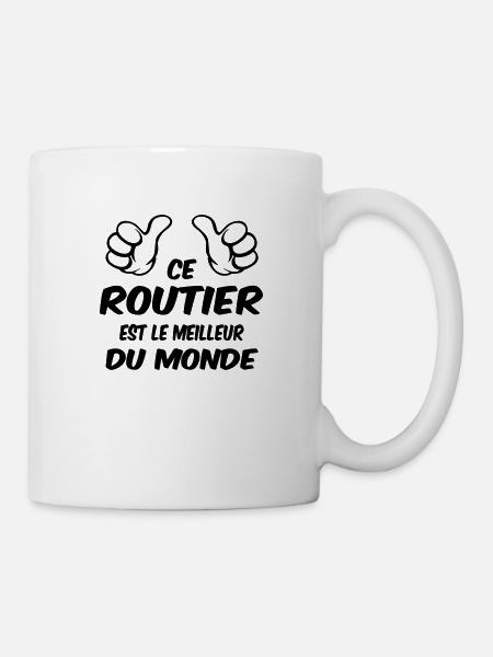 Conducteur / Routier / Camion / Pilote / Papa - Mug blanc - blanc
