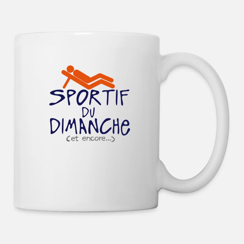 citation sportif du dimanche bains soleil - Mug blanc - blanc