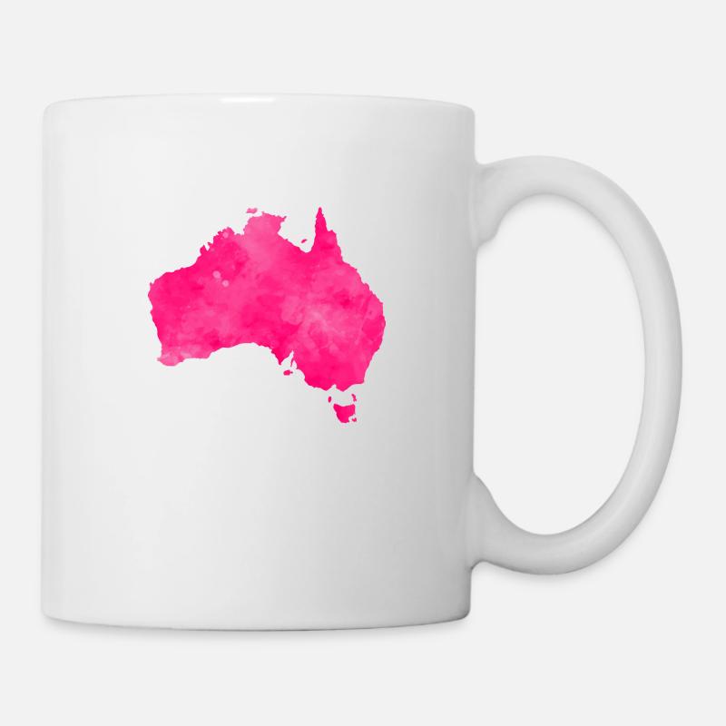 australia pink country - Tasse - Weiß