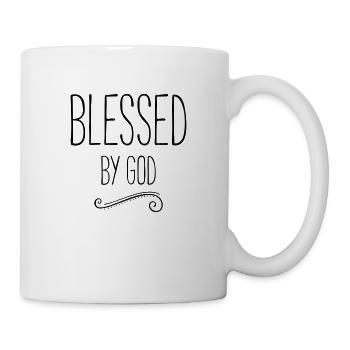 blessed by god - Tasse - Weiß - Rechts
