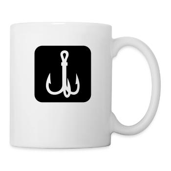 fishing hook icon - Tasse - Weiß - Rechts