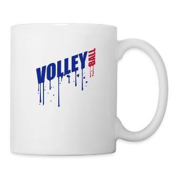 text cool aufschlag cool Volleyball rund kreis bal - Tasse - Weiß - Rechts