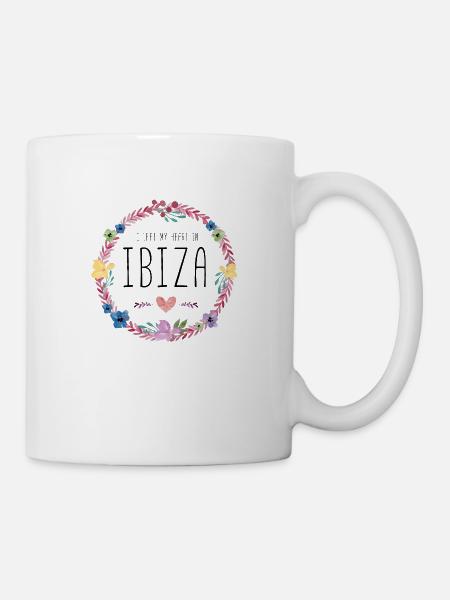 ibiza i left my heart - Tasse - Weiß