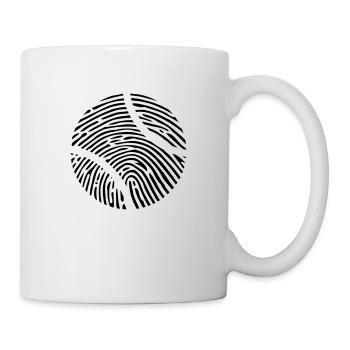 Fingerprint DNA DNA Tennis Ball Balle de tennis dans mon - Mug blanc - blanc - Droite