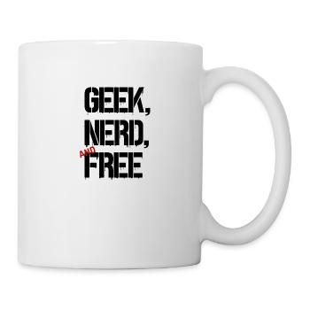 GEEK, NERD AND FREE - Mug - white - Right