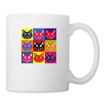 Chats (Pop Art) - Mug blanc - blanc - Droite